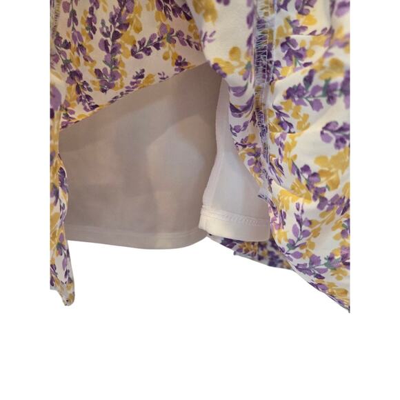 Lulus Brynne White & Yellow Floral Print Mini Dress| XL Beachy Cottagecore - Picture 9 of 9